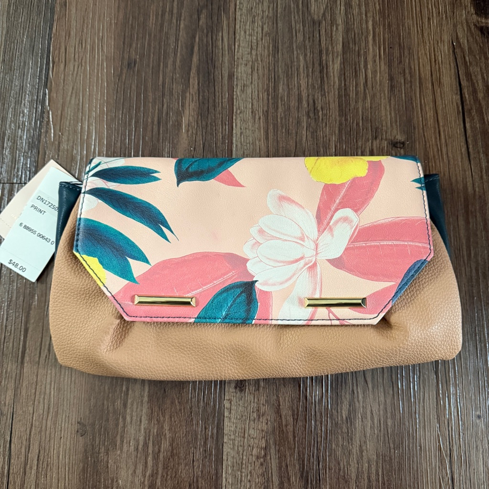 Danielle Nicole sz One size floral print Clutch Multi-color NWT